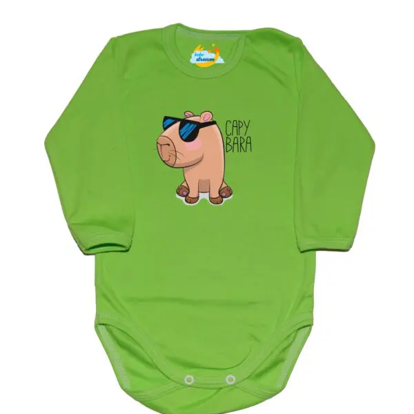 Body długi rękaw Capybara zielone