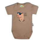 Body krótki rękaw Capybara beżowe