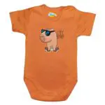 Body krótki rękaw Capybara pomarańczowe