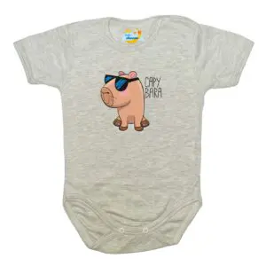Body krótki rękaw Capybara szare