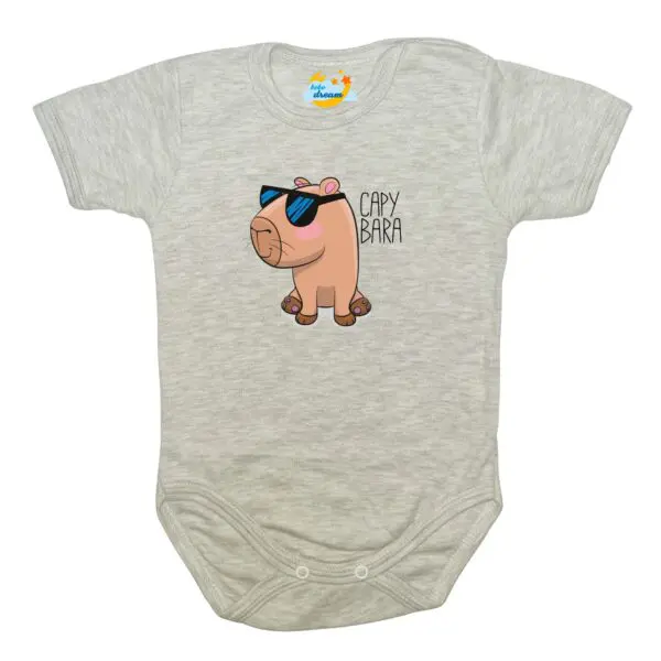 Body krótki rękaw Capybara szare