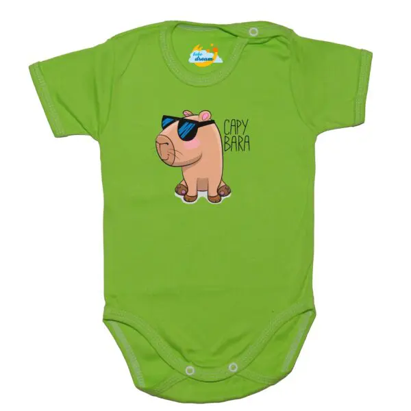 Body krótki rękaw Capybara zielone