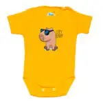 Body krótki rękaw Capybara żółte
