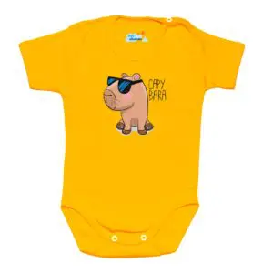 Body krótki rękaw Capybara żółte