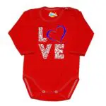 Body kocham Cię LOVE czerwone
