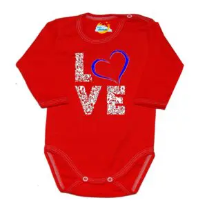 Body kocham Cię LOVE czerwone