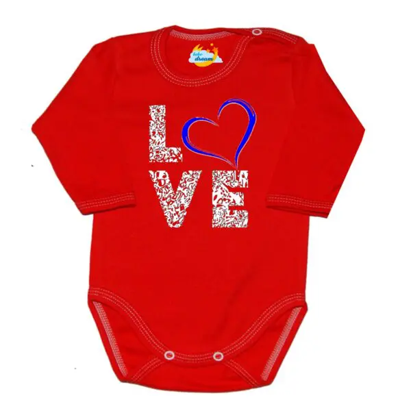 Body kocham Cię LOVE czerwone