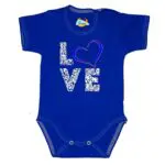 Body kocham Cię LOVE niebieskie
