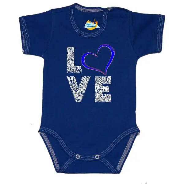Body kocham Cię LOVE granatowe