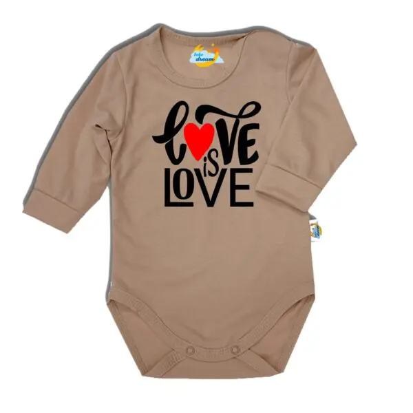 Body kocham Cię LOVE beżowy