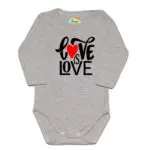 Body kocham Cię LOVE szare