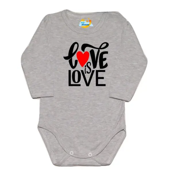 Body kocham Cię LOVE szare