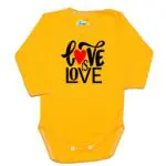 Body kocham Cię LOVE żółte