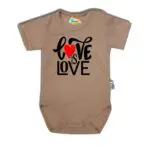 Body kocham Cię LOVE beżowe