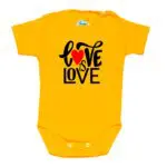 Body kocham Cię LOVE żółte