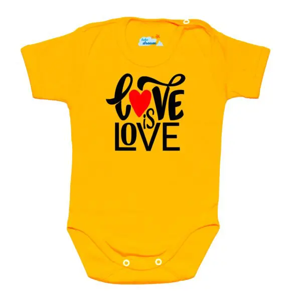 Body kocham Cię LOVE żółte