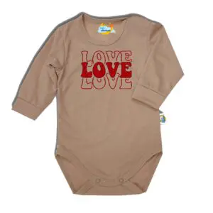 Body kocham Cię LOVE beżowe