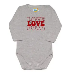 Body kocham Cię LOVE szare