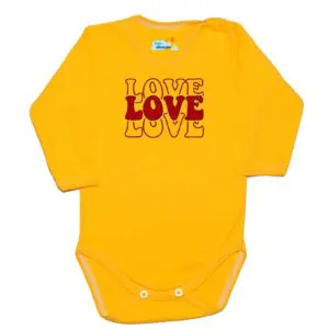Body kocham Cię LOVE żółte