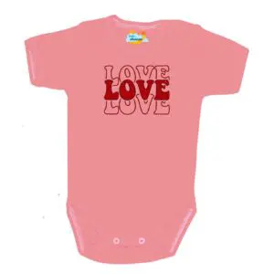 Body kocham Cię LOVE różowe