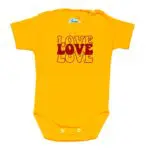 Body kocham Cię LOVE żółte