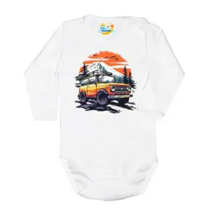 Body długi rękaw  Auto terenowe JEEP białe