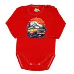 Body długi rękaw  Auto terenowe JEEP czerwone