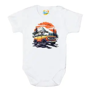 Body krótki rękaw Auto terenowe JEEP białe