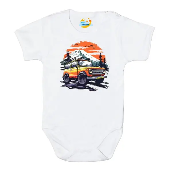 Body krótki rękaw Auto terenowe JEEP białe