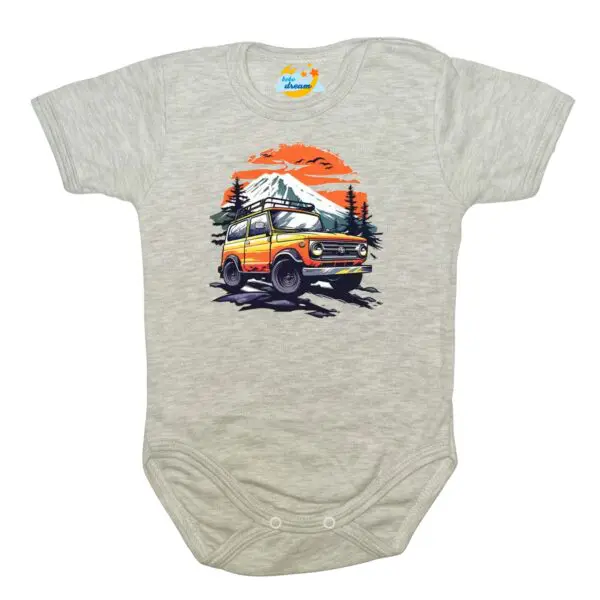 Body krótki rękaw Auto terenowe JEEP szare