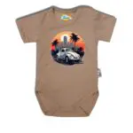 Body krótki rękaw Garbus beżowy