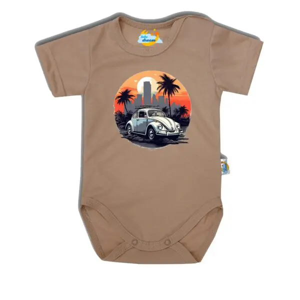 Body krótki rękaw Garbus beżowy