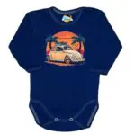 Body długi rękaw Garbus granatowe