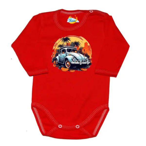 Body długi rękaw Garbus czerwone