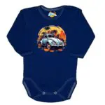 Body długi rękaw Garbus granatowe