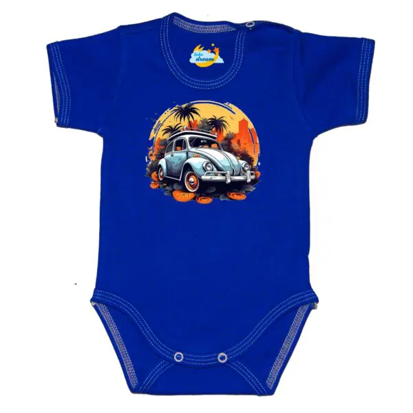 Body krótki rękaw Garbus chabrowe