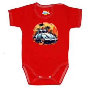 Body krótki rękaw Garbus czerwone