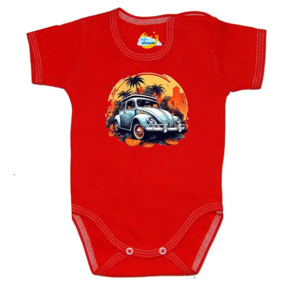 Body krótki rękaw Garbus czerwone