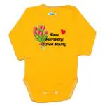 Body długi rękaw Nasz pierwszy DZIEŃ MATKI żółte