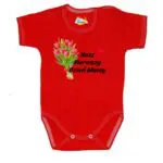 Body krótki rękaw Nasz pierwszy DZIEŃ MATKI czerwone