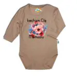 Body długi rękaw Kocham Cię MAMUSIU beżowe
