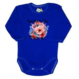 Body długi rękaw  Kocham Cię MAMUSIU chabrowe