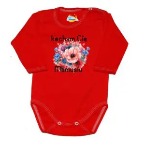 Body długi rękaw  Kocham Cię MAMUSIU czerwone