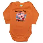 Body długi rękaw  Kocham Cię MAMUSIU pomarańczowe