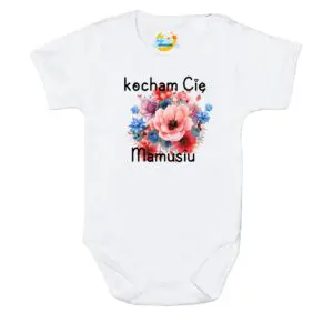 Body krótki rękaw Kocham Cię MAMUSIU białe