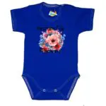 Body krótki rękaw Kocham Cię MAMUSIU chabrowe