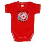 Body krótki rękaw Kocham Cię MAMUSIU czerwone