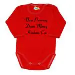 Body długi rękaw Pierwszy Dzień Mamy czerwone