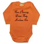 Body długi rękaw Nasz pierwszy DZIEŃ TATY pomarańczowe