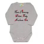 Body długi rękaw Nasz pierwszy DZIEŃ TATY szary